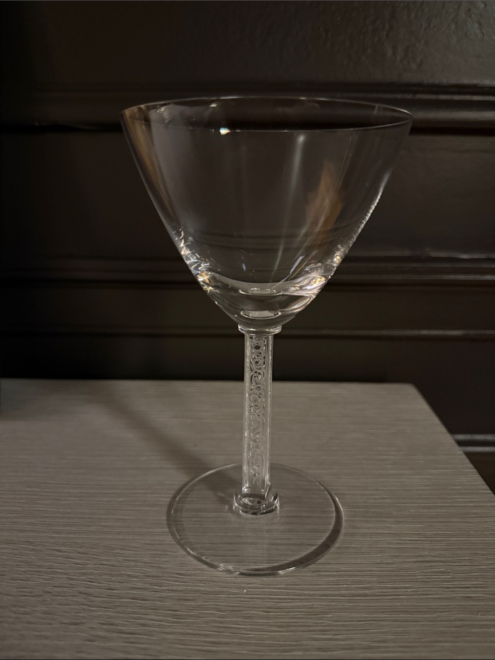 Lalique. Phalsbourg pattern champagne / sherbet crystal